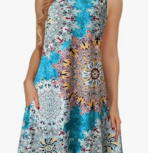 Women's Summer Dresses Beach Casual Sleeveless Floral Print